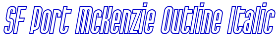 SF Port McKenzie Outline Italic लिपि